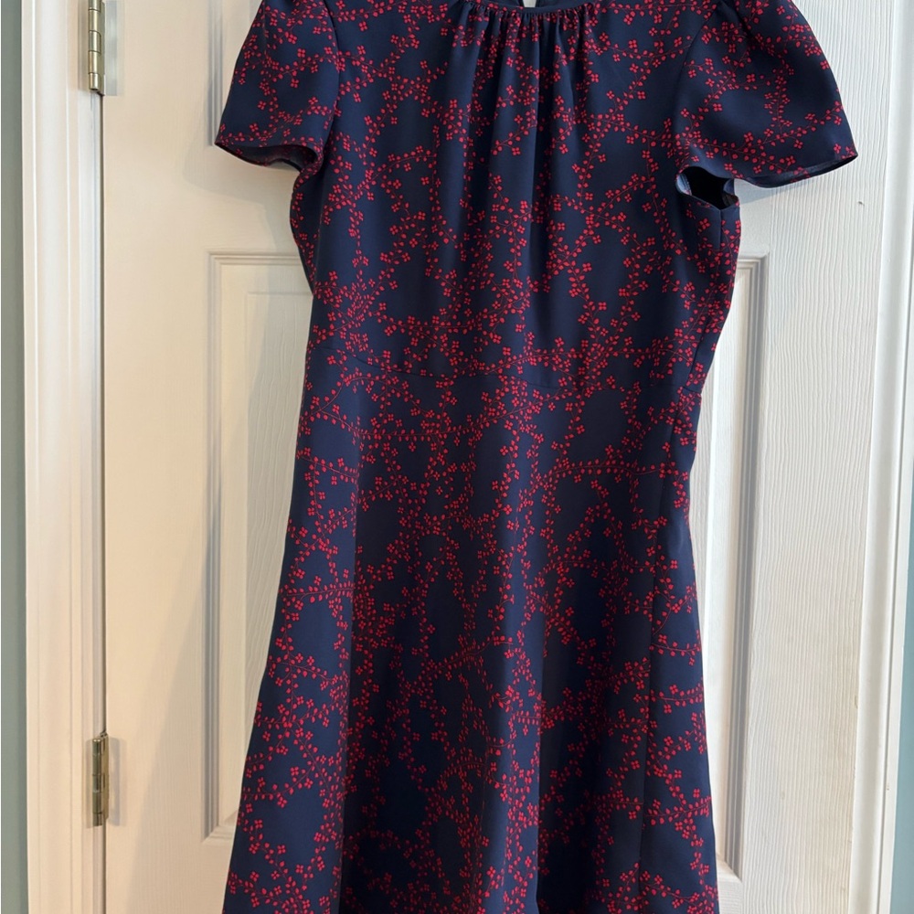 Draper James Kids Dress in Navy with Red Floral